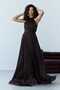 Black Halter Neckline Chiffon Fabric Evening Dress with Waist Corset - 5