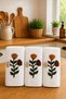 Spring 3-Piece Embroidered Gift Dowry Set 100% Cotton Kitchen Towel Set Boxed 30X50 cm - 2