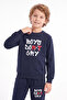 Boy's Printed Crew Neck Double Pocket Tracksuit Set - 5