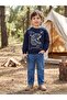 Cyber Trex Printed Sweatshirt for 2-5 Years Km - Navy Blue