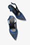 Helias Women's Stoned Evening Dress Shoes - Navy Blue - 3