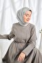Twill Silk Scarf Micro Square Anthracite - 3