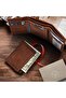 VALENCHI Men's Genuine Leather Rfid Blocking Slim Trifold Wallet With 7 Cards+1 Id Window+2 Note Com - 7