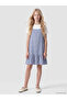 Two Mt Shop Quality Oval Collar Floral Patterned Girl's Dress