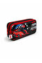 Car Patterned Zippered 2 Compartment Black Color Pen Holder - 2