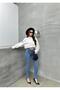 Women's Light Blue High Waist Narrow Leg Light Blue Denim Skinny Jean Pants - 4