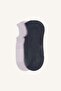Women's Non-Slip Sole 2-Piece Cotton Pilates Socks I1287Axns