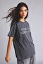 100% Cotton Oversize Crew Neck Printed Short Sleeve T-Shirt I2916Ax26Au - 3