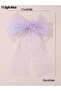 Girls Purple Sequin Bow Hair Clip - 4