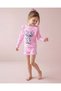 Girls Pink Stitch Swim Shortie Set