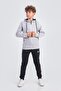 Boy's Scuba Atheletic Raglan Sleeve Hooded Diving Fabric Tracksuit Set Esf7028