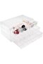 Acrylic jewelry box 3-drawer transparent for earrings/beads gift.