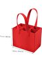 Felt wine bags 2pc red 24x16x18cm holds 12 bottles. - 4