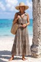 Italian Mink Shirt Collar Sleeveless Lined Skirt Ruffle Belted Embroidered Silk Woven Dress 123 56 - 5