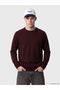 Xside Claret Red Crew Neck Men's Knitwear Sweater