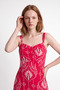 Floral strap midi woven dress - 3