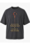 Antique Moon and Star Printed Oversize 100% Cotton Fabric T-Shirt Unisex Design Quality Printing Gray