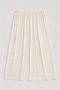Women's White Cotton Combed Cotton Skirt Inner Lining, Non-Visible Petticoat, Flexible Elastic Waist, Long Length - 6