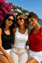 Women's 3-Pack Black White Red Zero Sleeve Camisole Body-Crew Neck 100% Cotton Undershirt Blouse - 4
