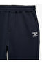 Cotton Comfortable Fit Wide Leg Sports Sweatpants - 7