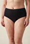 5-Pack Women's 100% Cotton Plus Size High Waist Panties - Ribbed Gathering Multi Underwear Set - with Sleep Band Gift - 4