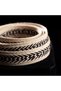 Cream Black Herringbone Patterned Flat Shoelaces Sports Sneaker - 4