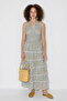 Women's Halter Neck Gipeli Backless Layered Maxi Blue Dress