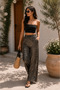 All-Day Elegance – Women's High-Waisted Sequined Palazzo Pants - 4