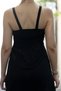 Women's Summer Black Chest Gathered Front Slit Strappy Long Dress 50322 - 3