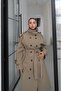 Khaki Attika Belted Long Trench Coat - 7