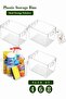 Pack of 8 Premium Clear Plastic Storage Bins, for Kitchen, Bathroom, Bedroom, Home Organiser, Cabinet, Undersink, Cupboard, Office, Fridge, Drawer & Pantry Organizers - 2