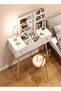 Multifunction Modern Design Two Drawers Makeup Dressings Storage Table 100 x 40 x 111 cm - 2