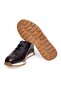 Black Color Lace-Up Genuine Leather Men's Shoes - 3