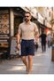Men's Pleated Detailed Lace-Up Old Money Shorts - 5