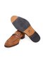 Tobacco Color Laceless Genuine Suede Leather Men's Shoes - 3