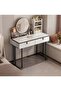 Makeup Vanity Table Dressing Table Flip Mirror With Drawers 80 CM