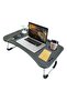 Folding Laptop Desk Standing Bed Table with USB Port/Cup Holder - Ideal for Bed, Couch, Sofa - Multi-Functional Laptop Table - 2