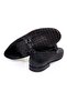 Black Color Laceless Genuine Leather Men's Shoes - 2