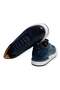 Dark Blue Color Lace-Up Genuine Leather Men's Shoes - 2
