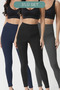 High Waist Silicone Corset Tights – Non-Slip Underwear Tights 3-Pack - Black, Gray, Navy Blue