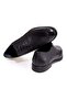 Black Color Laceless Genuine Leather Men's Shoes - 2