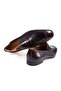 Burgundy Color Laceless Genuine Leather Men's Shoes - 2