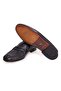 Black Color Laceless Genuine Leather Leather Sole Men's Shoes - 3