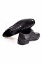 Black Color Lace-Up Genuine Leather Men's Shoes - 2