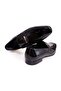 Black Color Laceless Genuine Leather Men's Shoes - 2