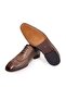 Camel Color Lace-Up Genuine Leather Men's Shoes - 3