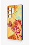 Samsung S24 Ultra Compatible Tiger of the Sun Patterned Silicone Case - 4