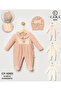 100% Cotton Girls' Jumpsuit with Lace Trimmed Booties - 2