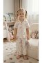 Dlş 6147 Girl's 100% Cotton White Rabbit Combed Cotton Buttoned Pajama Set - 2