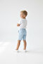 Boy's Light Gray Linen Shorts - 3